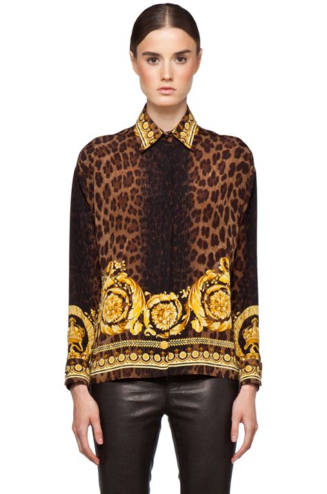 versace blouse nep|versace top dames.